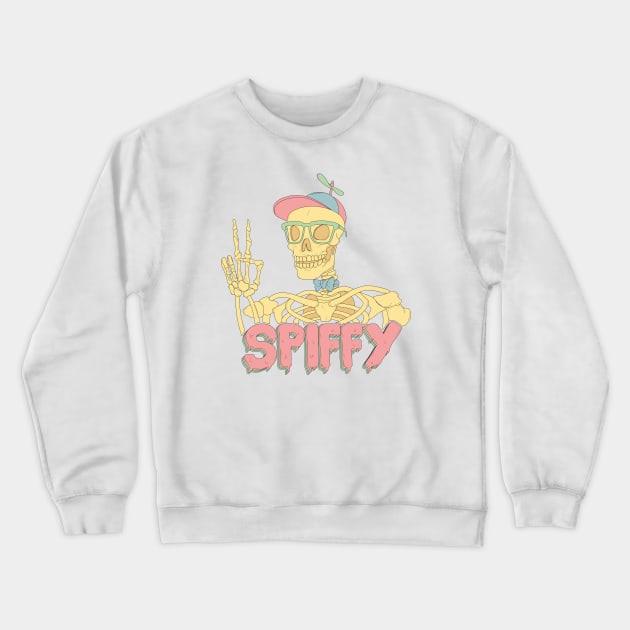 Spiffy Skelly Crewneck Sweatshirt by Jaimie McCaw